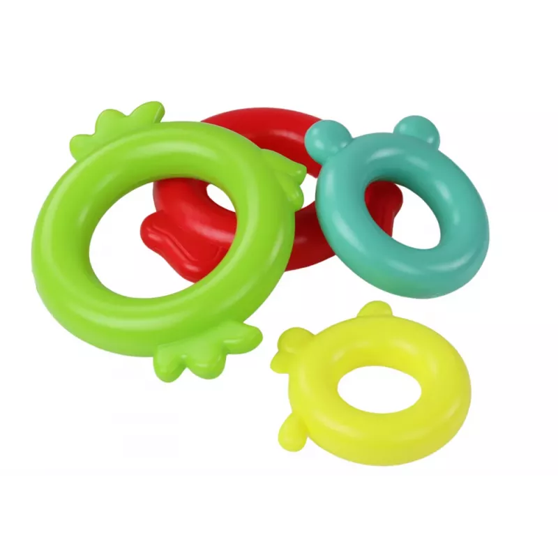 LEAN TOYS Puzzle Pirâmide Girafa 13 Círculos Colorido 43cm x 18cm x 18cm