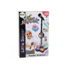 LEAN TOYS Microfone com Suporte para Crianças Karaoke Luzes Ajustáveis Preto