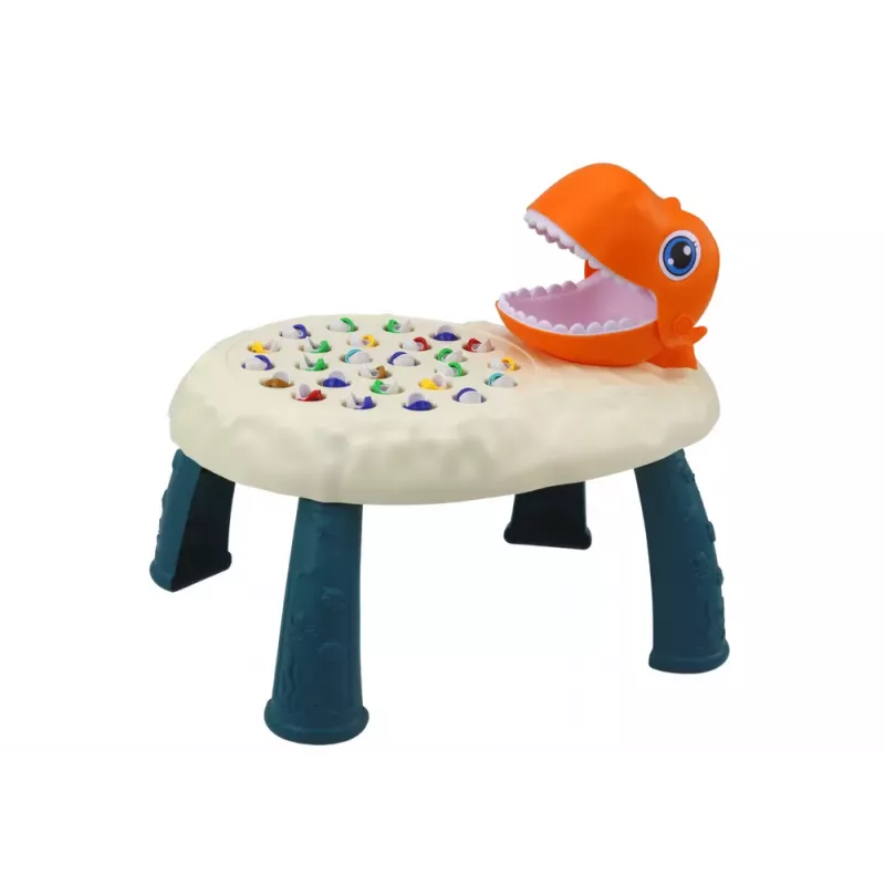 LEAN TOYS Jogo de Arcada de Pesca Dinossauro Laranja Mesa