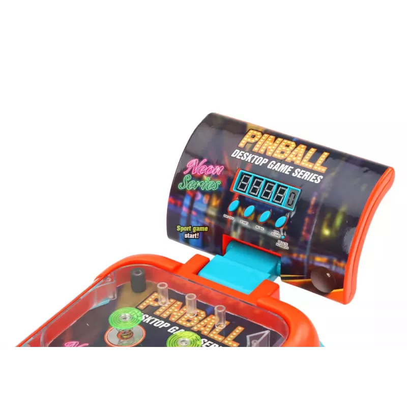 LEAN TOYS Jogo de Arcada Pinball com Luzes LED, Efeitos Sonoros e Painel de Visualização