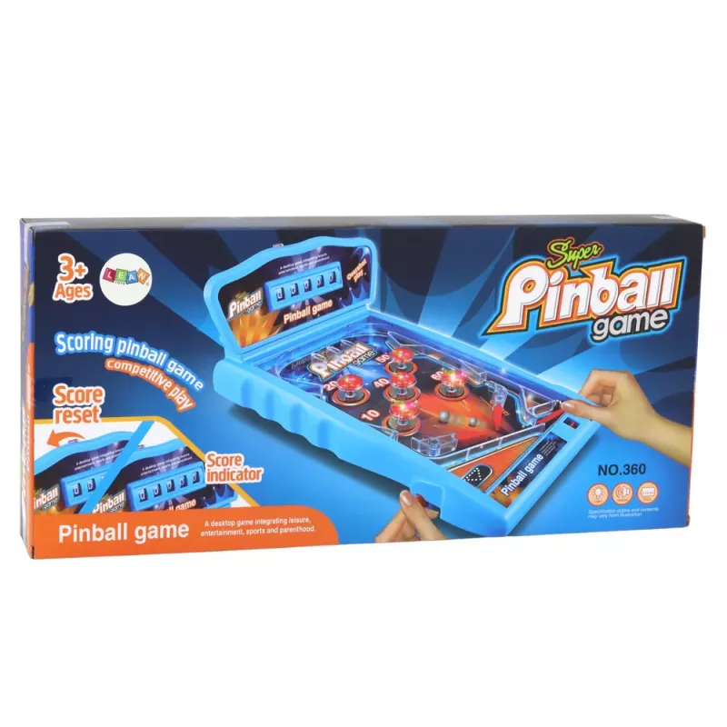 LEAN TOYS Jogo de Arcada Pinball com Luzes, Sons e Painel de Visualização