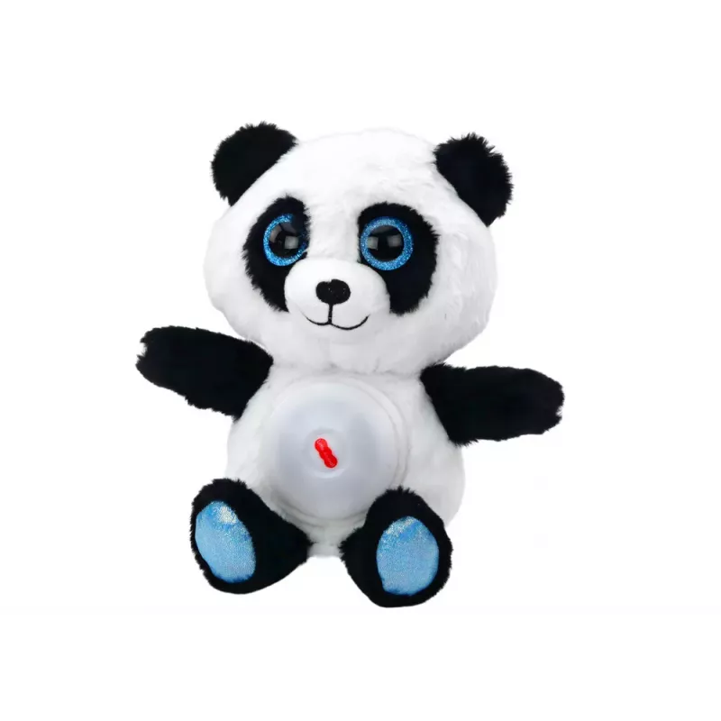 LEAN TOYS Panda Urso de Peluche Candeeiro de Adormecer Canções de Embalar Peluche Mascote 30 cm