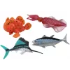 LEAN TOYS Conjunto de Figuras Animais Marinhos Peixes do Oceano Lula 4 peças
