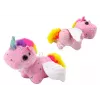 LEAN TOYS Cavalo Saltitante de Puxar em Peluche Unicórnio Rosa