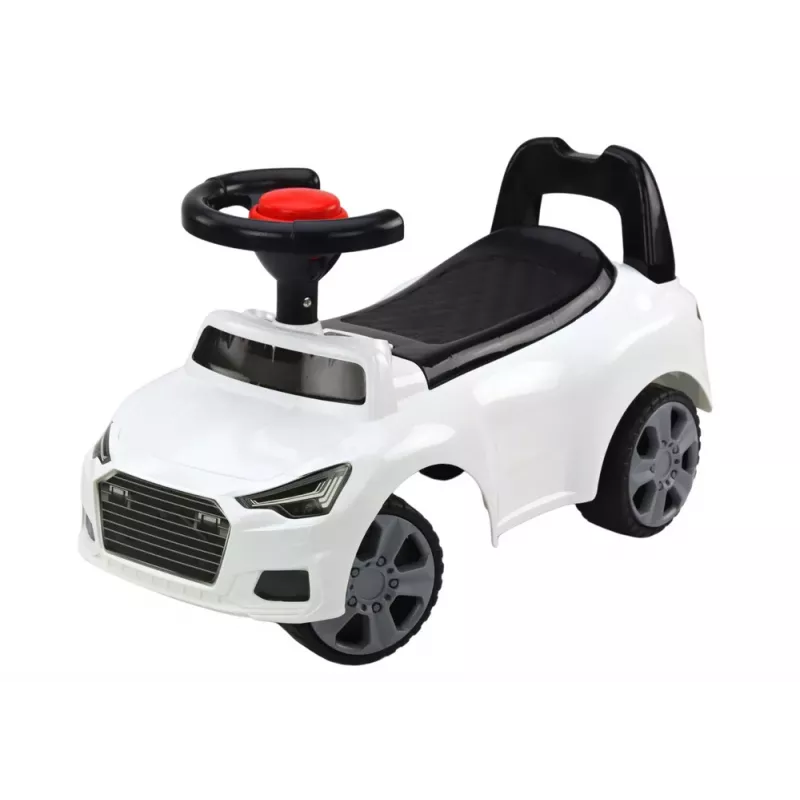 LEAN CARS Carro de Criança com Encosto QX-3396 Buzina Caixa de Armazenamento Branco