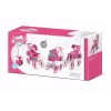 LEAN TOYS Carrinho de Bonecas de Metal com Bolsa Rodas Grandes Rosa
