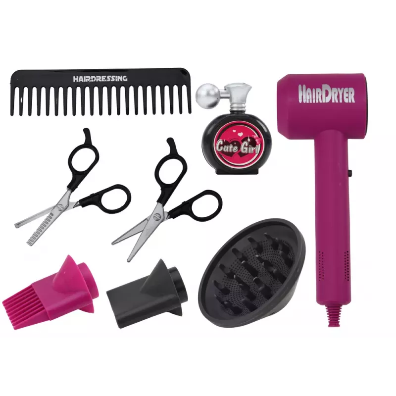 LEAN TOYS Conjunto de Cabeleireiro Salão de Beleza Cabeleireiro Secador 10 peças