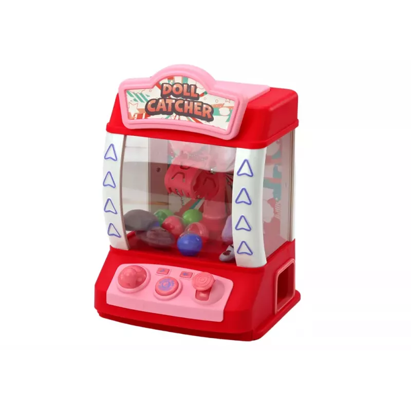 LEAN TOYS Mini Máquina de Garra para Agarrar Bonecas, Gadgets, Peluches, Bolas - Rosa