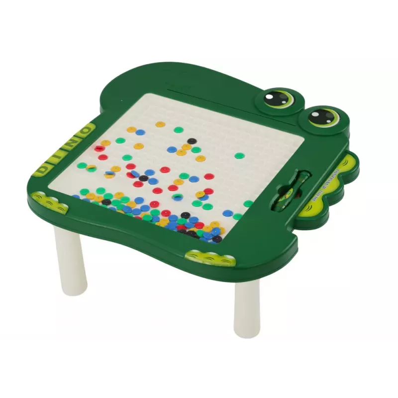 LEAN TOYS Quadro Magnético Educativo Dinossauro Puzzle de Mesa Verde