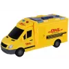 LEAN TOYS Carrinha 1:16 Fricção com Portas para Abrir, Luz e Som, Amarelo