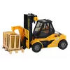 LEAN TOYS Empilhadora Amarela 1:16 Garfos Móveis Sons Luzes