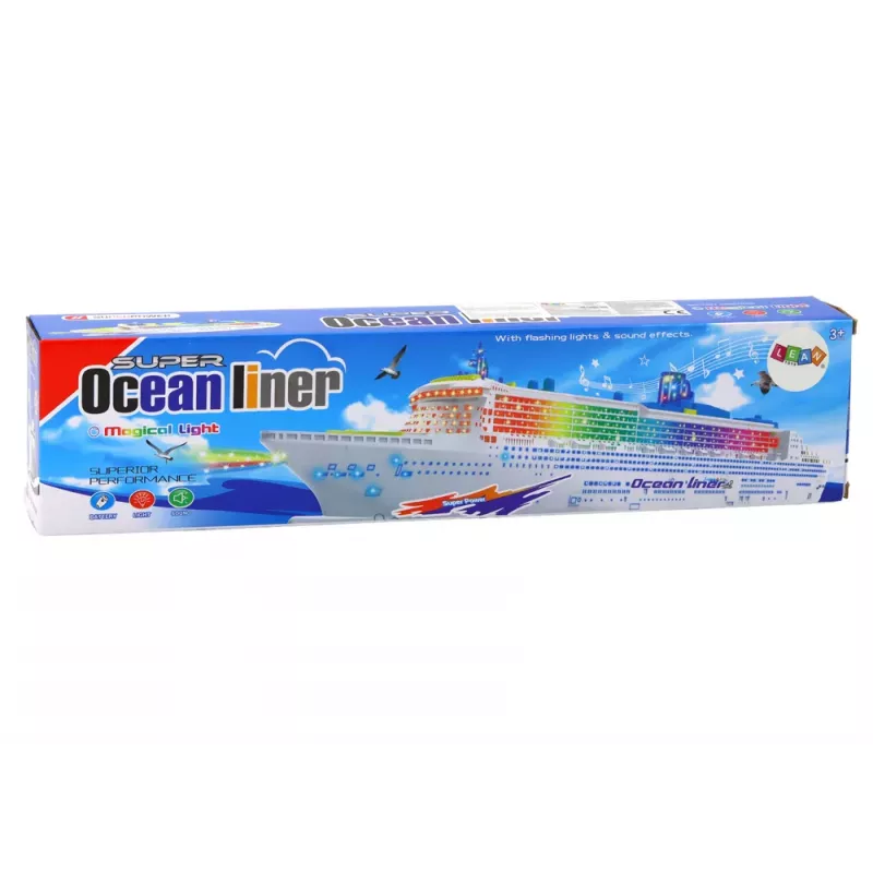 LEAN TOYS Navio de Cruzeiro de Passageiros com Luzes de Circulação e Sons