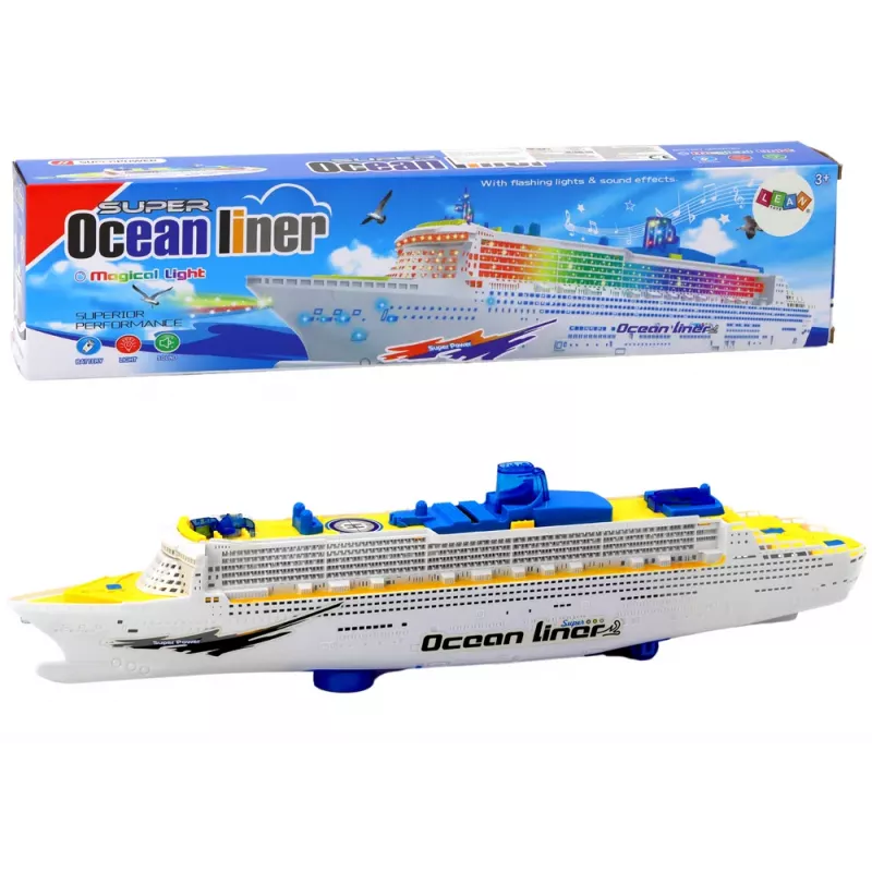 LEAN TOYS Navio de Cruzeiro de Passageiros com Luzes de Circulação e Sons