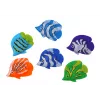 LEAN TOYS Cesto de Pesca Suporte para Peixe Tubarão Azul