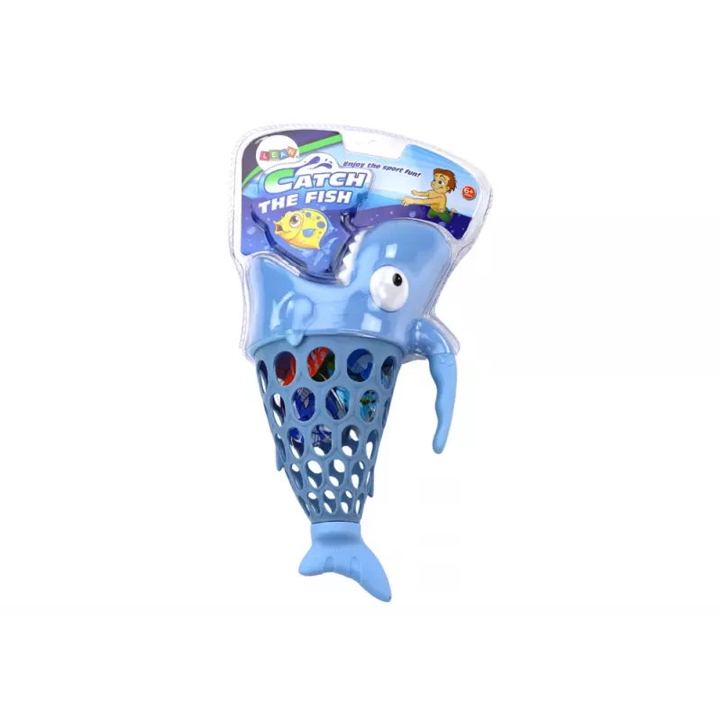 LEAN TOYS Cesto de Pesca Suporte para Peixe Tubarão Azul