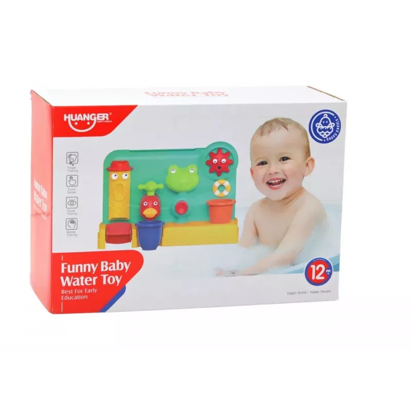 LEAN TOYS Brinquedo de Banho Infantil Fonte Moinho Rã Torneira
