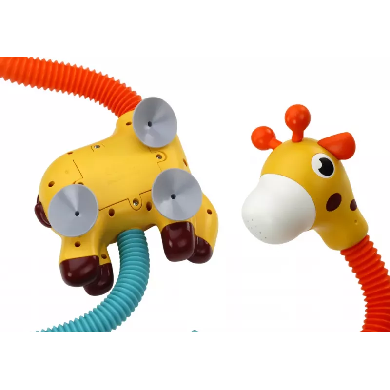 LEAN TOYS Brinquedo de Banho Girafa Amarela Chuveiro