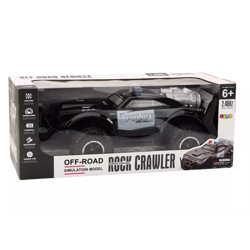 LEAN TOYS Carro de Polícia Radiocomandado Todo-o-Terreno RC 1:8