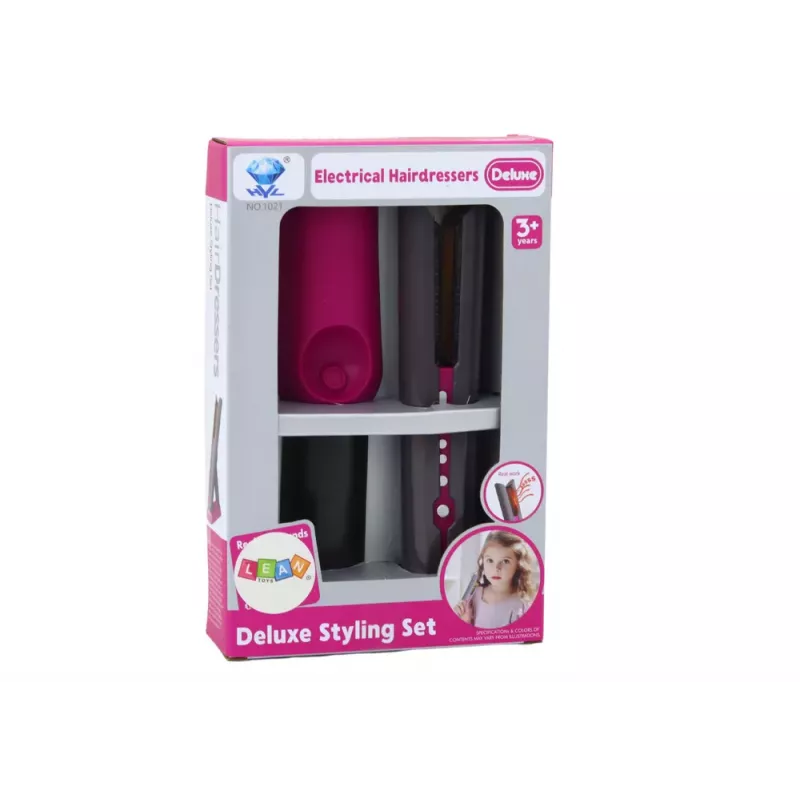 LEAN TOYS Brinquedo Alisador de Cabelo com Suporte, Luzes e Sons