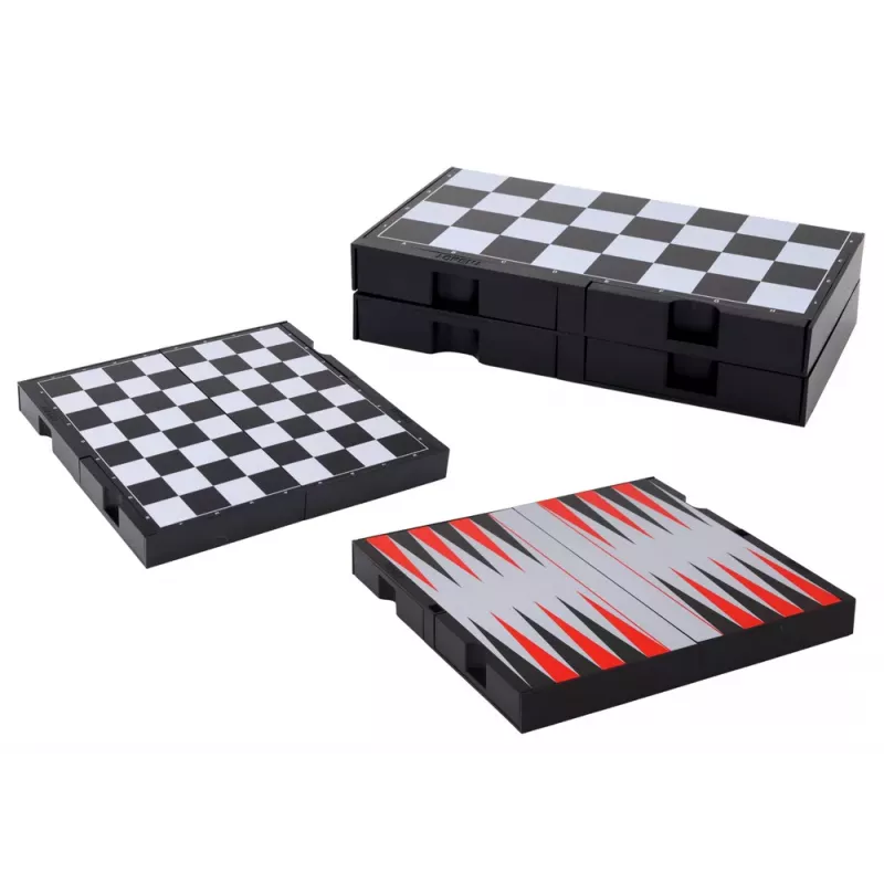 LEAN TOYS Conjunto de Jogos 3em1 Tabuleiro Magnético Xadrez Damas Gamão