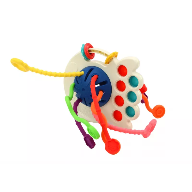 LEAN TOYS Polvo Colorido Mordedor Brinquedo Sensorial para Bebés