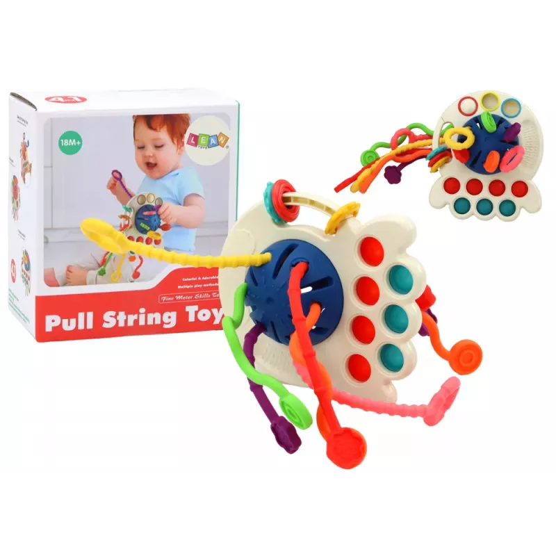 LEAN TOYS Polvo Colorido Mordedor Brinquedo Sensorial para Bebés