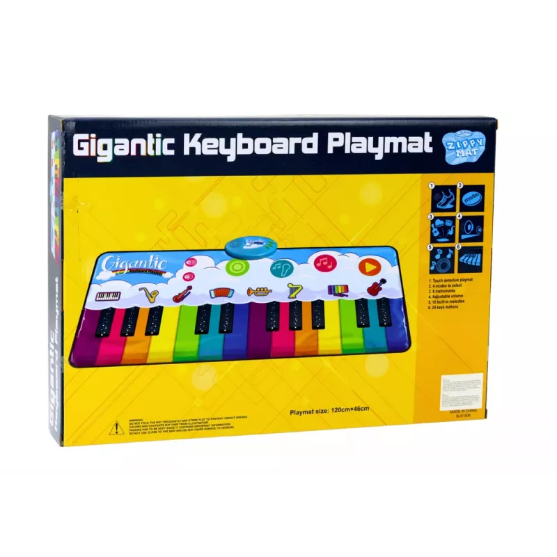 LEAN TOYS Tapete de Dança Educativo Arco-Íris Piano Instrumentos 10 Melodias