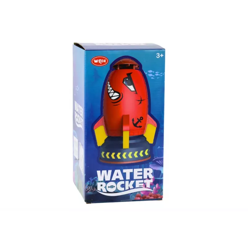 LEAN TOYS Lançador de Água Foguete Aspersor Vermelho Tubarão