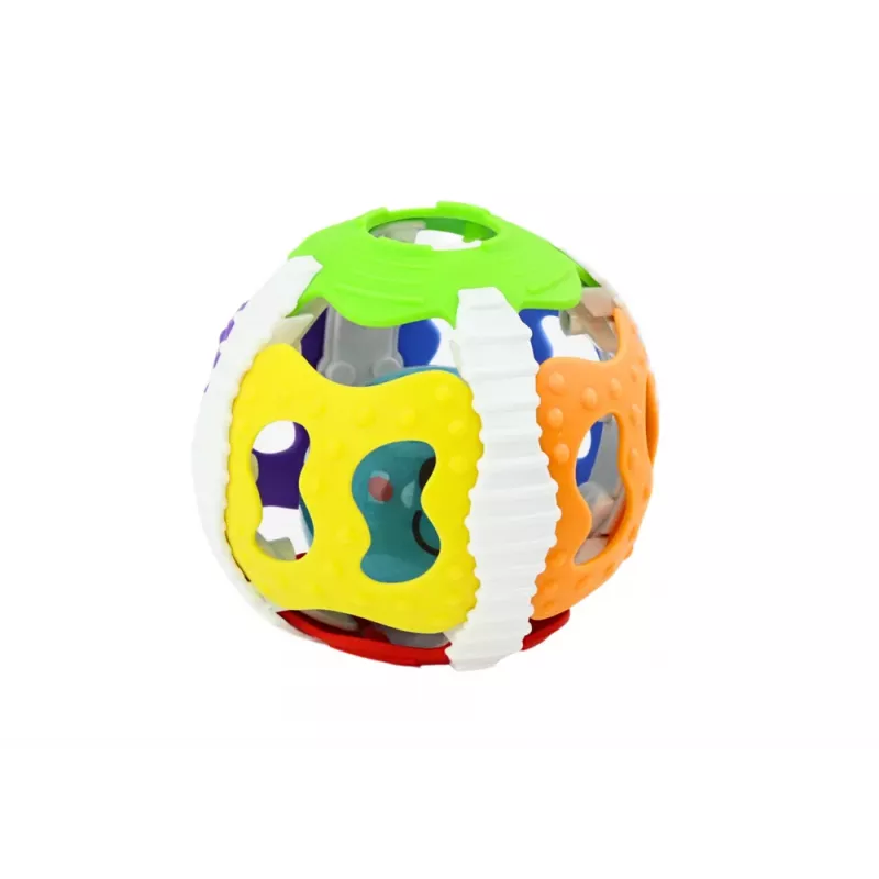 LEAN TOYS Bola Sensorial para Bebés, Borracha, Luzes, Sons, Colorida