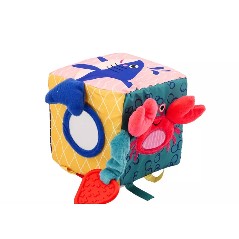 LEAN TOYS Cubo Sensorial Animais Marinhos com Som Interativo Educativo