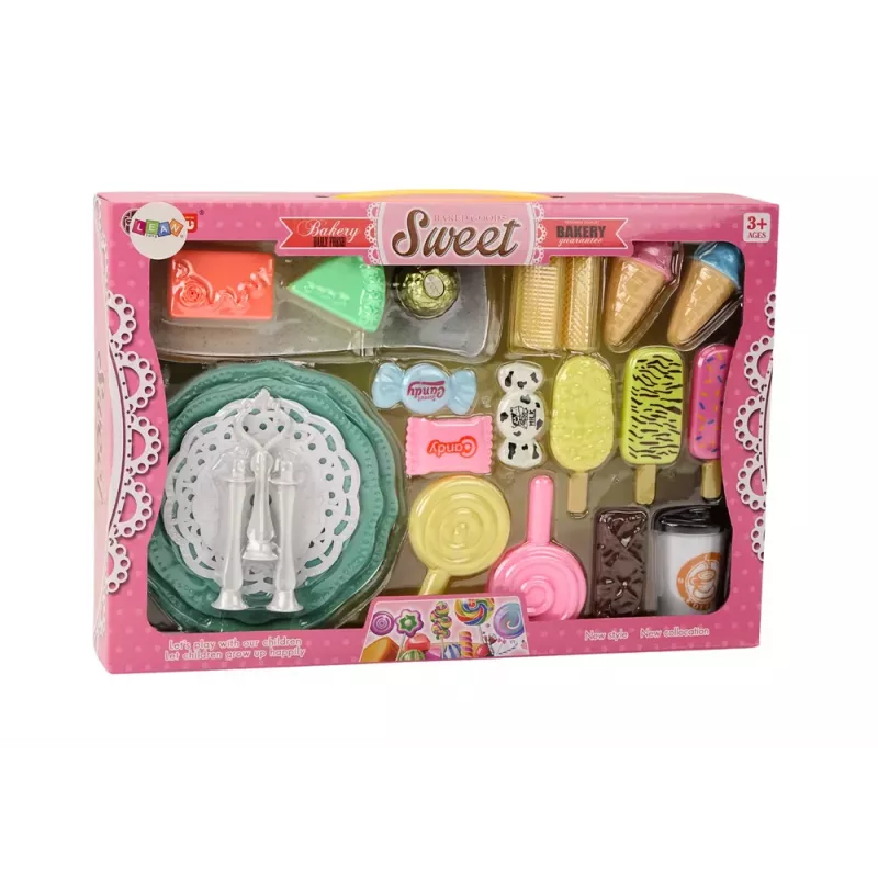 LEAN TOYS Conjunto de Pastelaria Café Doces Figuras Café Bolo 25 unid.
