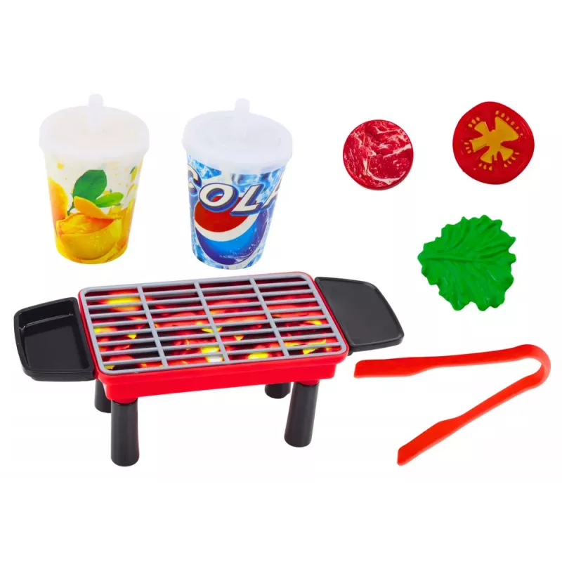 LEAN TOYS Conjunto de Festa Grelhador Comida Bebidas Legumes 40 Elementos
