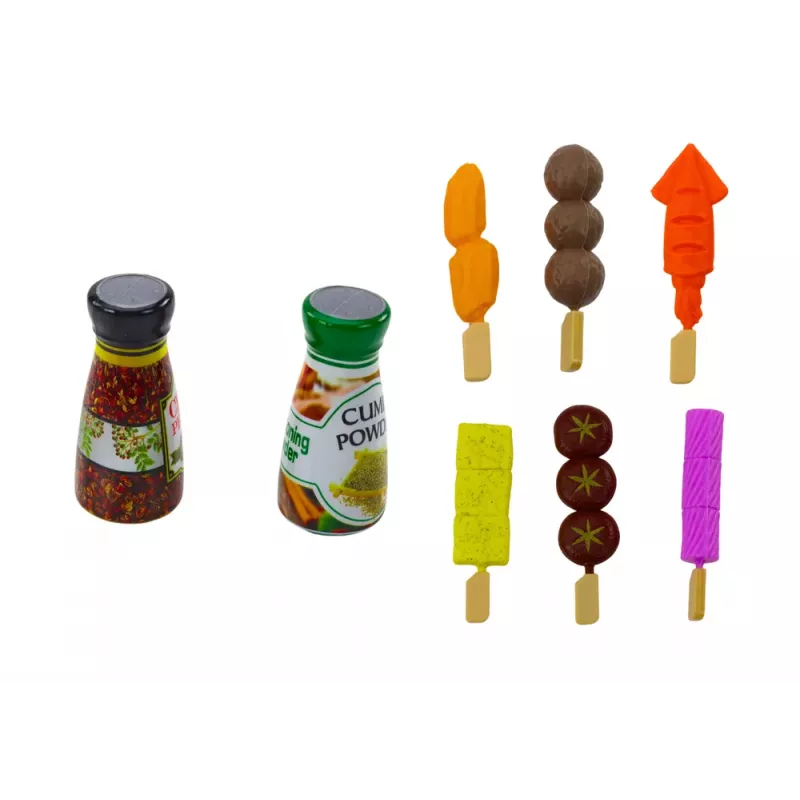 LEAN TOYS Conjunto de Festa Grelhador Comida Bebidas Legumes 40 Elementos
