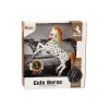 LEAN TOYS Figura Cavalo Branco com Pintas em Pé Estábulo Quinta Cavalo Fofo