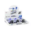 LEAN TOYS Helicóptero da Polícia Branco ou Preto Fricção Luz e Som