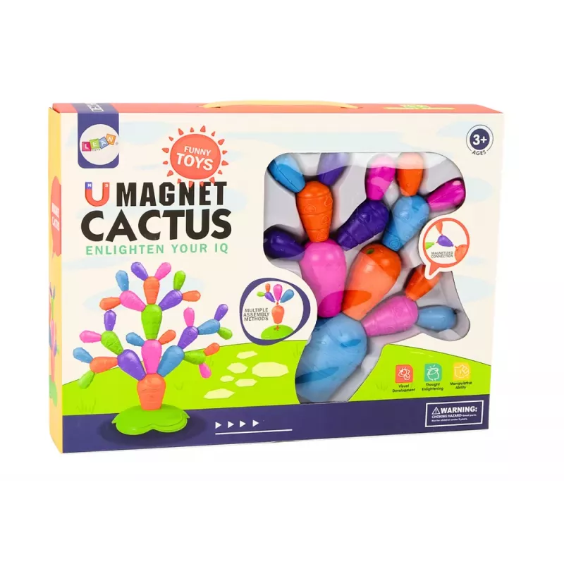 LEAN TOYS Blocos de Construção Magnéticos Cato 16 Elementos