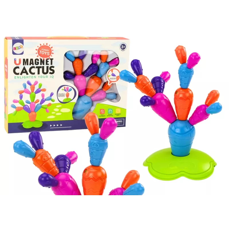 LEAN TOYS Blocos de Construção Magnéticos Cato 16 Elementos