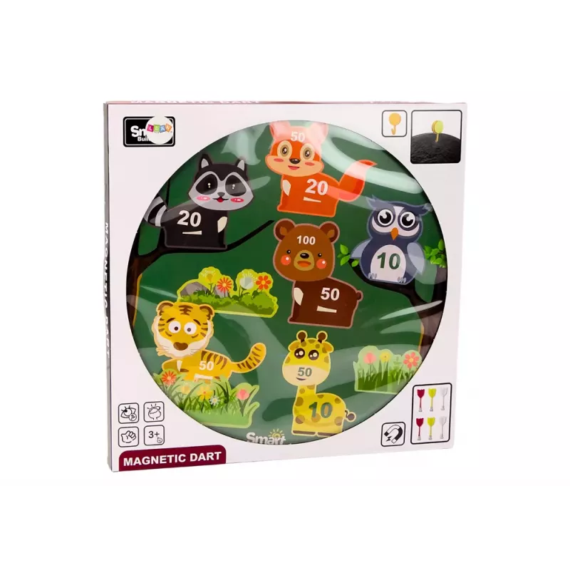 LEAN TOYS Animais Magnéticos Jogo de Dardos Arcada Verde