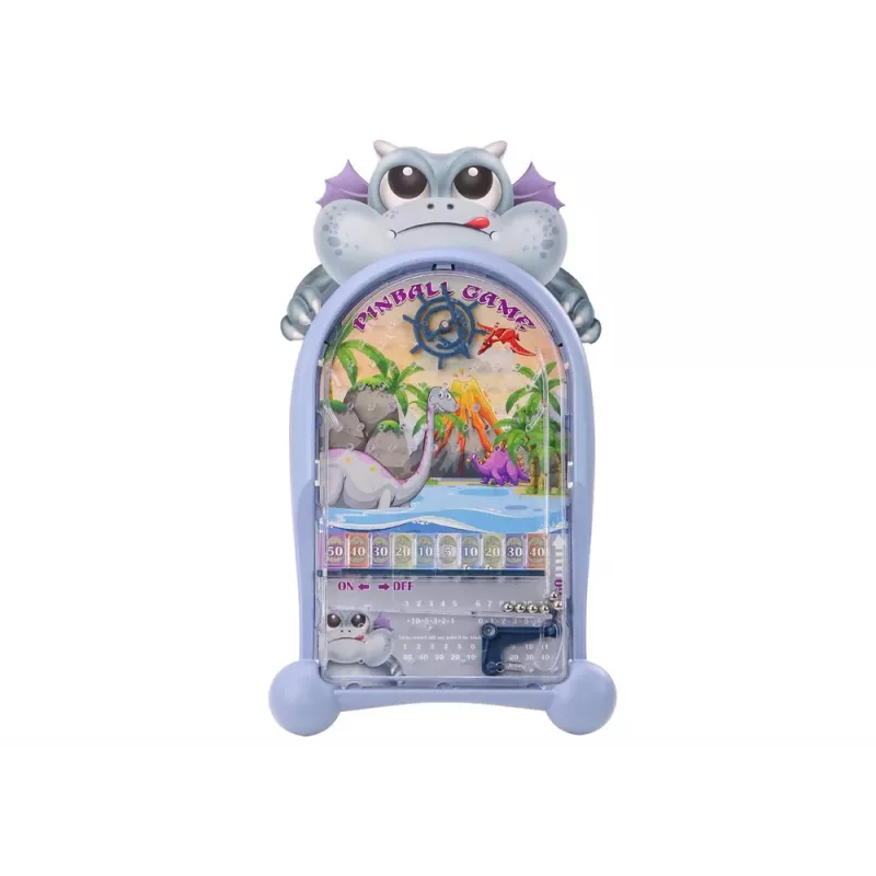 LEAN TOYS Jogo de Pinball Arcada Dinossauros Dragão Azul Suporte