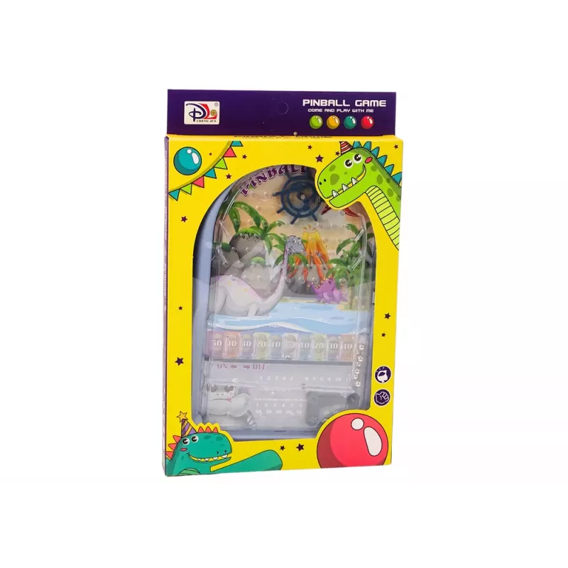 LEAN TOYS Jogo de Pinball Arcada Dinossauros Dragão Azul Suporte