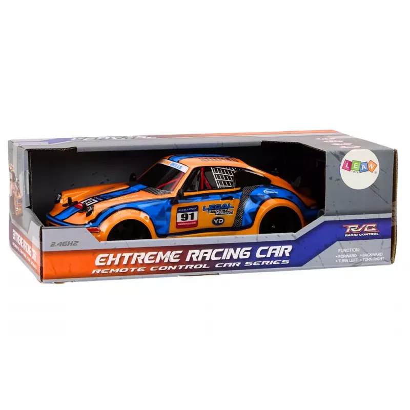 LEAN TOYS Carro telecomandado RC 1:16 Pneus de borracha Drift Laranja