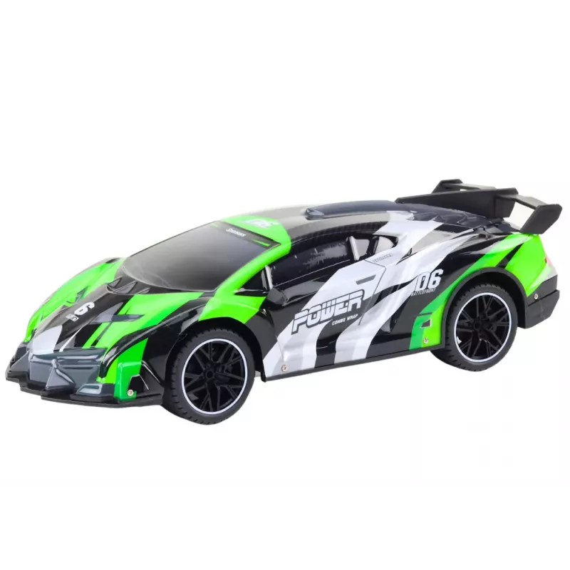 LEAN TOYS Carro desportivo telecomandado RC 1:10 25 km/h Luzes Verde