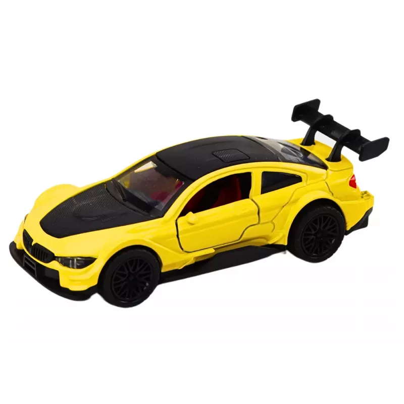LEAN TOYS Carro de brincar Carro desportivo 1:32 Propulsão por fricção Metal Amarelo