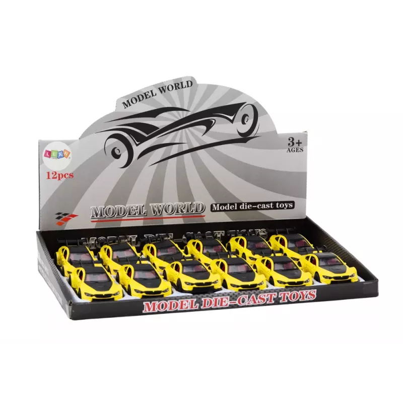 LEAN TOYS Carro de brincar Carro desportivo 1:32 Propulsão por fricção Metal Amarelo