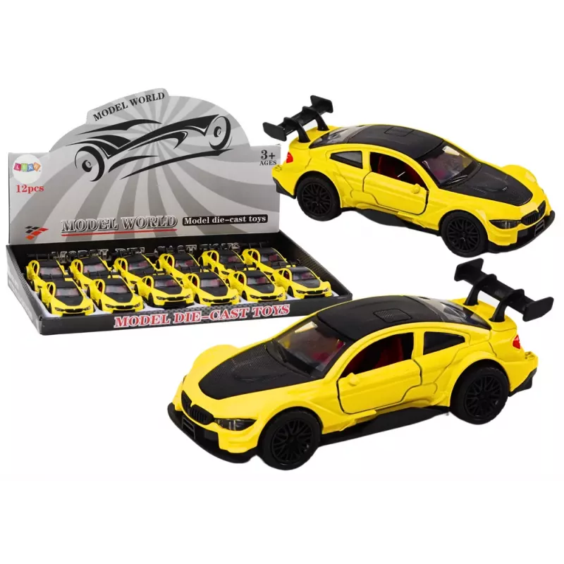 LEAN TOYS Carro de brincar Carro desportivo 1:32 Propulsão por fricção Metal Amarelo