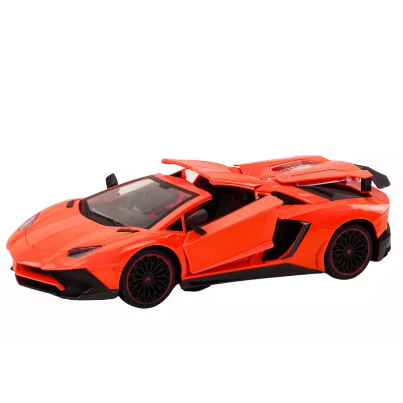 LEAN TOYS Carro desportivo RC 1:12 Portas de abrir Laranja