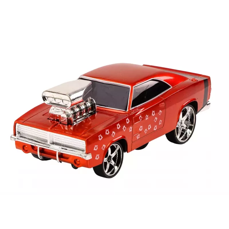 LEAN TOYS Carro RC 1:18 Drift 360 Luzes Sons Vermelho