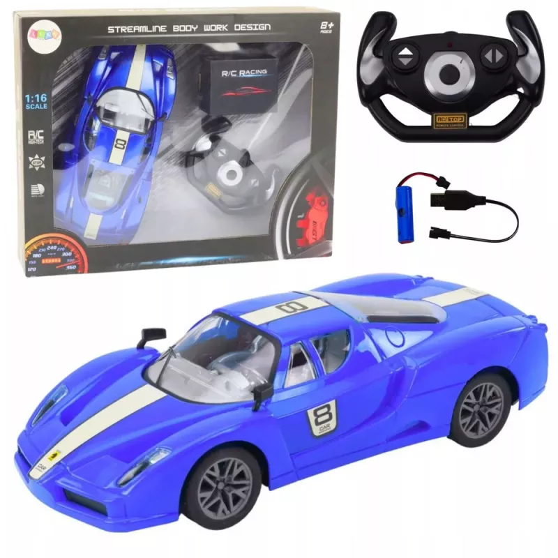 LEAN TOYS Carro desportivo RC 1:16 R/C Azul