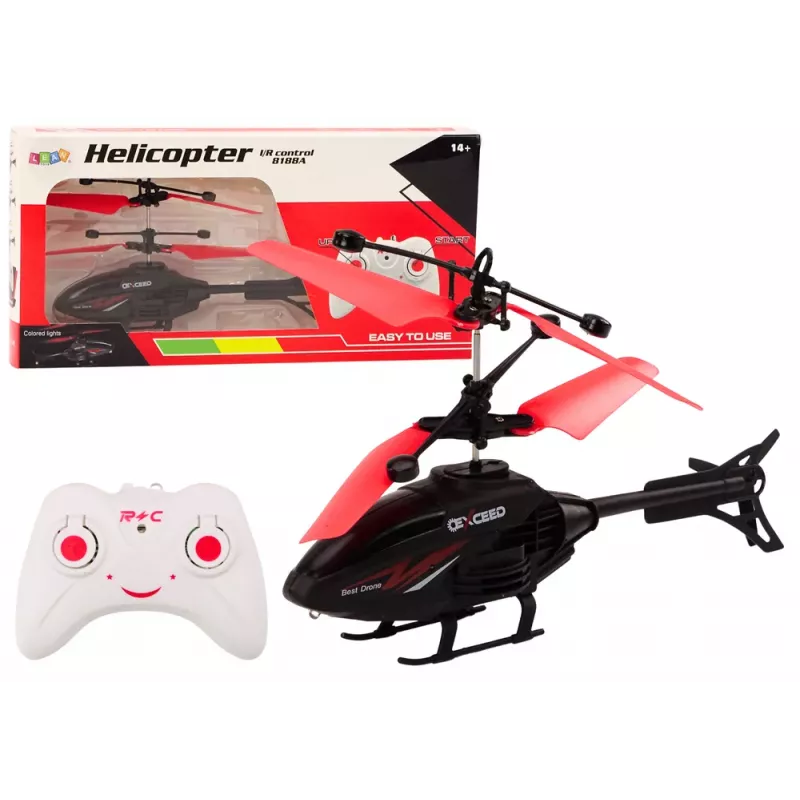 LEAN TOYS helicóptero RC telecomandado com giroscópio vermelho