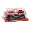 LEAN TOYS carro de polícia pickup vermelho carro de polícia todo-o-terreno